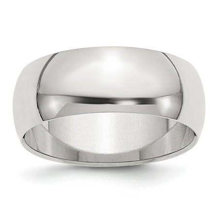 Chisel QWH080-8.5 8 mm Sterling Silver Half-Round Band, Polished - Size (The Best Cover Bands)