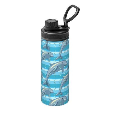 

Ocsxa Dolphin Print 18oz Stainless Steel Water Bottle Unisex Water Bottle Insulated Sports Water Cup Flask for Cold Water Drinks/Sports/Travel/Car/School
