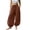 Brown, variant on HappyYEE Women’s Baggy Balloon Pants Elastic Waist Wide Leg Joggers with Pockets Loose Fits Cuffed Ankle Lightweight Travel Trousers M