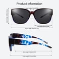 thumbnail image 3 of TINHAO Polarized Sunglasses Over Glasses for Women Men, Fit Over Glasses Sunglasses with Square Oversized UV Protection, 3 of 6