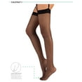 thumbnail image 2 of THIGH HIGH STOCKINGS | SUSPENDER PANTYHOSE | 15 DEN | BLACK, SKIN | ITALIAN HOSIERY | (XXL, BLACK), 2 of 5