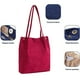 thumbnail image 3 of Bolso de lona de pana, bolso bandolera versátil, color rojo vino, 3 of 5