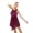 Wine Red, variant on Doomiva Women's Sequins Mesh Dress Leotard Sleeveless Contemporary Lyrical Dance Dresses Costume Blue XL