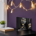 thumbnail image 2 of HFDF Black Woman Portrait Artwork Egyptian Queen Gallery Poster Prt Livg Room Wall Art African Girl Black and Gold Picture Home Office Decor Bedroom Wall Decor 10x8inch Framed, 2 of 5