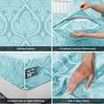 thumbnail image 5 of Lux Decor California King 6 Piece Bed Sheet Set - Paisley Printed Microfiber Sheets, Ultra Soft, Deep Pocket, Wrinkle-Free, Breathable, OEKO-TEX Certified - California King, Blue, 5 of 9