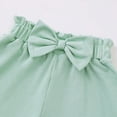 thumbnail image 4 of CAUYDY Baby Girl Summer Clothes Set 0 6 12 18 24 Months 2T 3T Print Short Sleeve Crew Neck T-Shirts and Elastic Waist Shorts 2Pcs Outfits For 1t 2t 3t 4t 5t 6t (Sizes 2-3 Years,D01-Green), 4 of 5