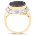 thumbnail image 2 of 4.90 Carat Genuine Cobalt Blue Drusy .925 Sterling Silver Ring QJ Model, 2 of 3