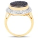 thumbnail image 2 of 4.90 Carat Genuine Cobalt Blue Drusy .925 Sterling Silver Ring QJ Model, 2 of 3