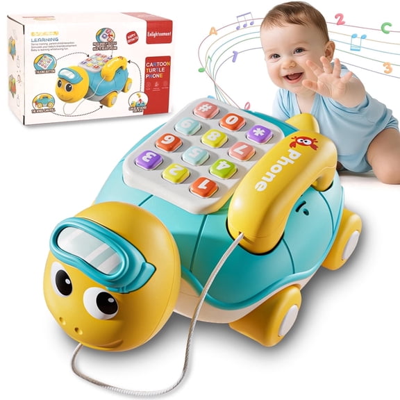 Baby Toys 6-12 Months, Turtle Crawling Toys, Learning Educational Toy with Light & Sound, Musical Toys for 1 Year Old Girls Boys