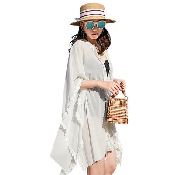 Necvior Women Open Front Beach Coverup Kimono, Beach Cardigans