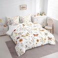 thumbnail image 4 of Manfei Vintage Butterflies 7-Piece Twin Bedding Sets,Rustic Framhouse Cabin Bedding Comforter Set,White Brown Sheet Sets For Girls,Ultra Soft Home Decor Reversible, 4 of 9