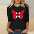 thumbnail image 2 of ChaoHeng Womens Tops under $10 Plus Size Summer Tops Short Sleeve T Shirts for Women Women 3/4Sleeves Casual Shirts Pullover Loose Tunic Tops Print Blouse, 2 of 4