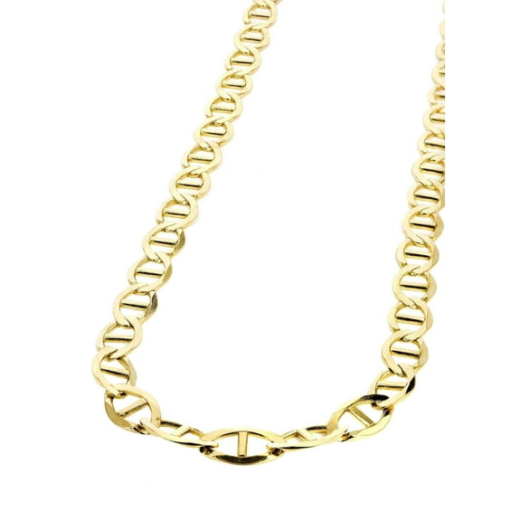 Gold Chain - Womens Solid Mariner Chain 10K/14K Gold