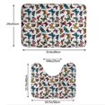 thumbnail image 3 of Honeii Cute Butterfly Pattern Bathroom Anti-Skid Pad Bathroom Mat Vintage Seamless Pattern Not-Slip Toilet Rug Set, 3 of 6