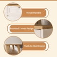 thumbnail image 6 of 31.5" Natural+White Narrow Shoe Cabinet (2 Flip-Up Doors+2 Drawers, 12-20 Pairs Capacity – MDF, Wood Legs, Freestanding for Entryway/Tight Spaces), 6 of 10