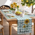 thumbnail image 6 of Placemats Set of 6, Bee Sunflower Place Mats Green Buffalo Plaid You Are My Sunshine Tablemats Washable Placemat Table Decoration for Kitchen Table Dinner Party Home Decor Indoor Outdoor 13x19 Inch, 6 of 9