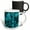 Multicolor, variant on 3drose, Image of Chic Trendy Teal and Black Marble Agate Gemstone Quartz, 15oz Mug