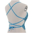 thumbnail image 5 of Razzly Sparkly Sequin Bandage Crop Top Women's Dance Vest Bra Belly Outfit Shiny(Sky Blue,One Size), 5 of 6