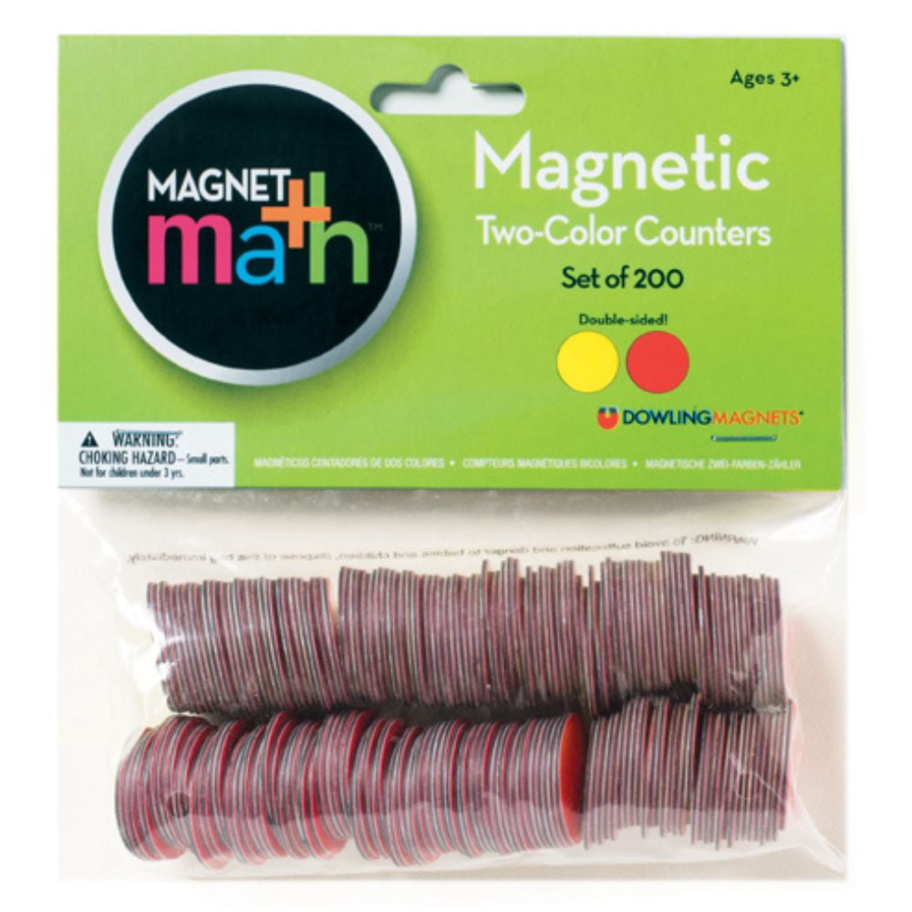 Dowling Magnets Two-Color Magnetic Counters, Set of 200