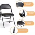 thumbnail image 4 of BOOSDEN Foldable Table and Chair Set, 2 Pack – Black Folding Card Table and Chairs for Indoor & Outdoor Use, Lightweight and Portable, 4 of 7
