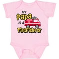 thumbnail image 3 of Inktastic My Papa is a Firefighter with Fire Truck Boys or Girls Baby Bodysuit, 3 of 5