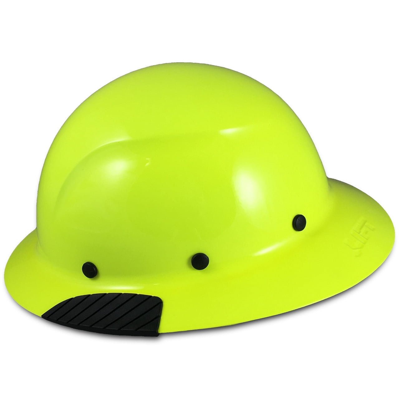 DAX Fiberglass Composite Hard Hat - Full Brim High-Viz Lime with Tote