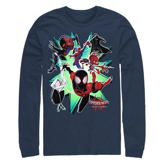Men's Marvel: Spider-Man: Into the Spider-Verse Gang is All Here  Long Sleeve Shirt