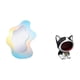 thumbnail image 5 of Espejo acrílico con forma de gato ondulado, adorno artístico y artesanal, espejo decorativo moderno para pared de baño, entrada, cuenco para llaves, c, 5 of 8