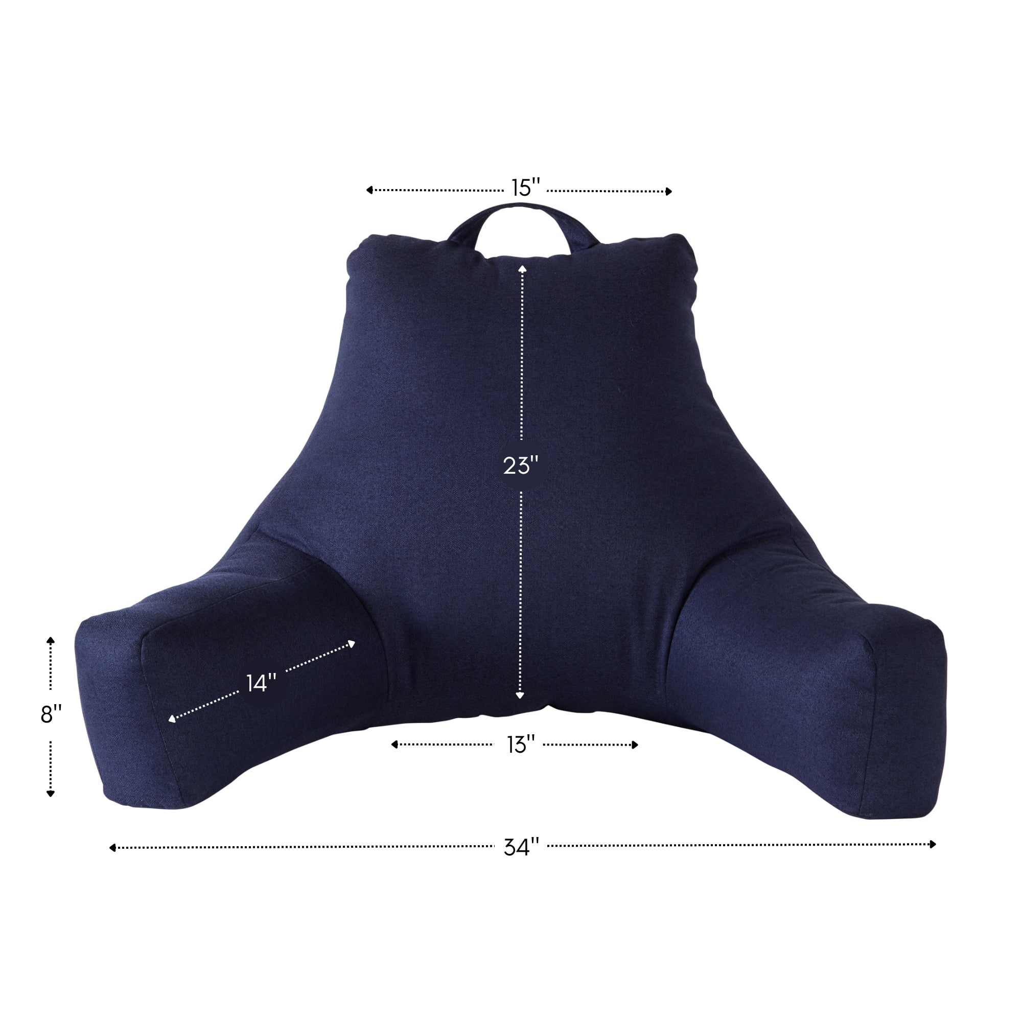 Greendale Home Fashions Jumbo Cobalt Blue Polyester Bed Rest Pillow