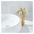 thumbnail image 4 of Golden Classic Bathroom Basin Faucet High Short Optional Bird Shape Bubbler Gentle Effluent Hot and Cold Water Mixer Taps ,Easy to Use, 4 of 7