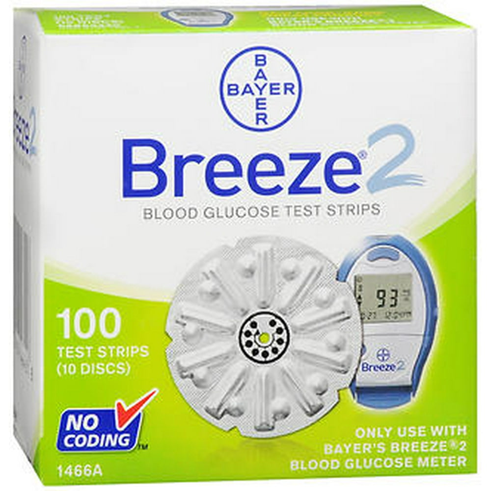 Breeze 2 Blood Glucose Test Strips 100 ct
