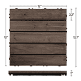 thumbnail image 4 of Smile Mart 12" x 12" Interlocking Wood Flooring Tiles for Indoor & Outdoor, 11pcs, Black, 4 of 9