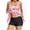 Pink, variant on GEWSEY Womens Plus Size Tankini Swimsuit 2025 Two Piece Tummy Control Bathing Suits for Women Swim Dress with Shorts Pink, XXXL
