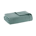 thumbnail image 5 of King Cotton Thermal Blanket, Breathable Bed Blanket, All Season Cotton Blanket, Teal, 5 of 5