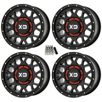 KMC XS135 Grenade UTV Wheels/Rims ( 38mm) Black 14" Kawasaki Teryx Mule