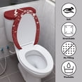thumbnail image 3 of HELLHERO Christmas Tree Reindeer Stylish Gifts Toilet Covers Set Elastic Edge Polyester, Adjustable, Universal 17"x21", 3 of 5
