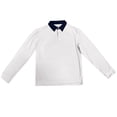 thumbnail image 2 of Men Polo Shirts Long Sleeve Button Down Tee Shirts Loose Fit White Mens Casual Shirts, 2 of 4