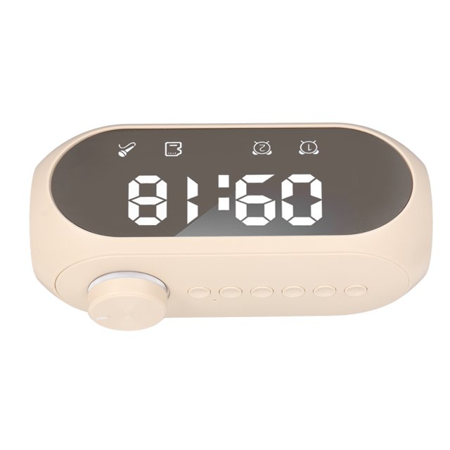 Altavoz Inalámbrico, Radio Digital Con Graves Potentes, Reloj Despertador BT 5.0, Pantalla De Temperatura, Multifunción Para Dormitorio, Viajes
