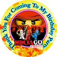 thumbnail image 1 of elaboración de Mania LLc. 12 pegatinas de recuerdo de fiesta de cumpleaños de Ninjago (bolsas no incluidas) # 1 Crafting Mania 723861918351, 1 of 1
