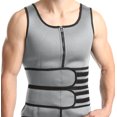 thumbnail image 1 of Chaleco deportivo de neopreno para hombre, con cremallera de doble cara, moldeador y adelgazante, 1 of 5