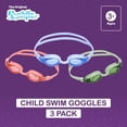 thumbnail image 3 of Puddle Jumper Child Swim Goggles, Non-Latex and Non-PVC, Kids Ages 3+, 3-Pack, 3 of 13