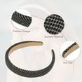 thumbnail image 3 of Unique Bargains 2 Pcs Pastoral Stripe Headbands Fashion Anti Slip Hair Accessories for Women White Black 0.87" Wide, 3 of 7