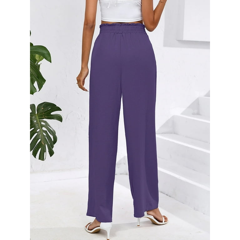 Chiclily Women Wide Leg Pants with Pockets High Waist Loose Chiclily Women Wide Leg Pants with Pockets High Waist Loose