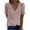 Pink, variant on Giftesty Women Casual Solid Short Sleeve V-Neck Lace T-Shirt Blouse Tops