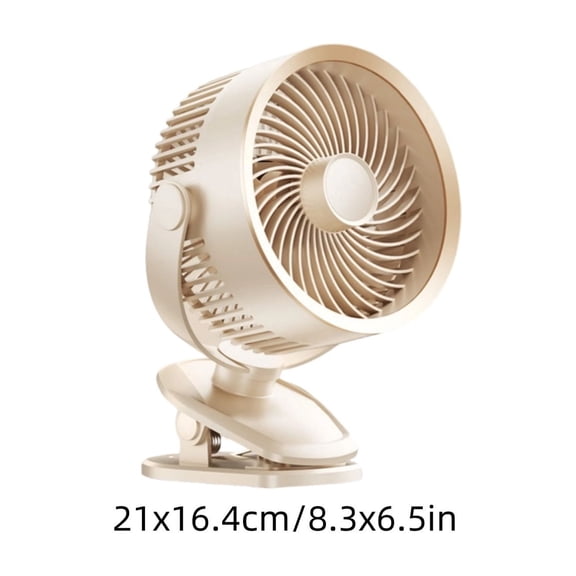 Clip on Fan 3-In-1 Portable Desk Wall Mountable with Stand Usb Rechargeable 3 Speed Adjustable Personal Cooling for Office Home Rv