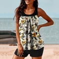 thumbnail image 6 of Nrmvnmi Tankini Swimsuits for Women 2 Piece Bathing Suits Floral Prints Round Neck Swim Tank Top with Boy Shorts Modest Swimwear Mothers Day Gifts, 6 of 6