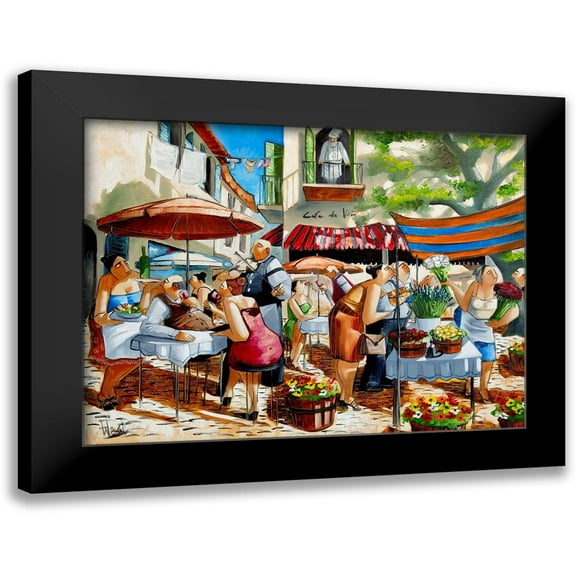 West, Ronald 14x12 Black Modern Framed Museum Art Print Titled - Flower Market