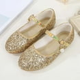 thumbnail image 2 of CAIVO Sparkly Girls Sandals With Fashionable T Strap Design For Performances Comfortable Lightweight Casual Shoes For Toddler Fashion Cartoon Sandals Kids Party & Daily Wear, 2 of 7