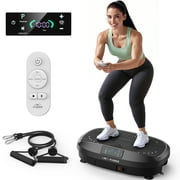 FLYBIRD Vibration Plate, Whole Body Workout Vibration Fitness Platform for Lymphatic Drainage, with 2 Resistance Bands