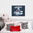 thumbnail image 4 of Naloa Shark Print Canvas Bathroom Wall Art,Bathroom Wall Art Decoration, Canvas Poster Prints,Decorative Paintings for Living Room, Bathroom, Kids Room, 4 of 6